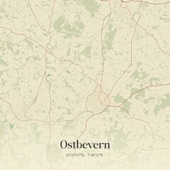 Vintage map of Ostbevern, Germany.