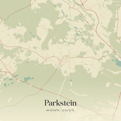 Obraz premium Vintage map of Parkstein, Germany.