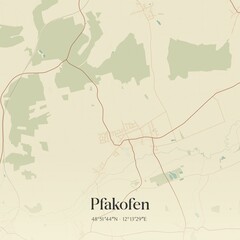 Obraz premium Vintage map of Pfakofen, Germany.
