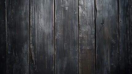 Dark and textured wooden planks, a background of black wood showing wood grain patterns