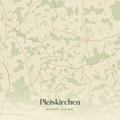 Obraz premium Vintage map of Pleiskirchen, Germany.