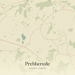 Vintage map of Prebberede, Germany.