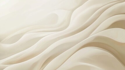Obraz premium Elegant creamy fabric waves, soft, flowing texture.