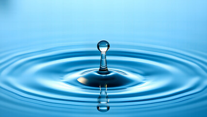 Crystal Clear Water Droplet Splash - High-Speed Macro Photography
