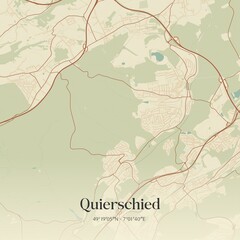 Vintage map of Quierschied, Germany.