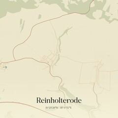 Vintage map of Reinholterode, Germany.