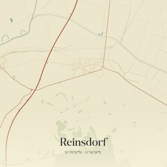 Vintage map of Reinsdorf, Germany.
