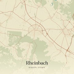 Vintage map of Rheinbach, Germany.