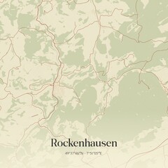 Vintage map of Rockenhausen, Germany.