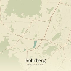 Vintage map of Rohrberg, Germany.
