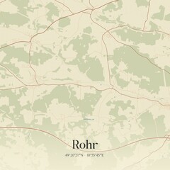 Fototapeta premium Vintage map of Rohr, Germany.