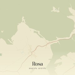 Vintage map of Rosa, Germany.