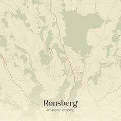 Obraz premium Vintage map of Ronsberg, Germany.