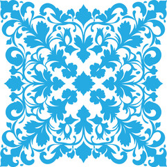 Fototapeta premium Tile pattern seamless flourish background element arabic decorative design for floor or wall vector.