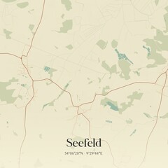 Vintage map of Seefeld, Germany.