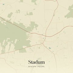 Vintage map of Stadum, Germany.