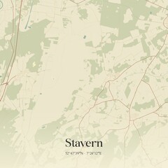 Vintage map of Stavern, Germany.