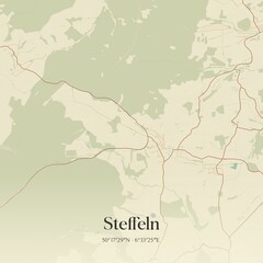 Obraz premium Vintage map of Steffeln, Germany.