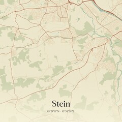 Vintage map of Stein, Germany.