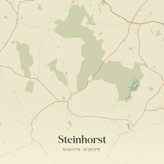 Obraz premium Vintage map of Steinhorst, Germany.