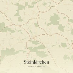 Obraz premium Vintage map of Steinkirchen, Germany.