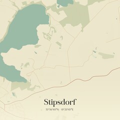 Vintage map of Stipsdorf, Germany.