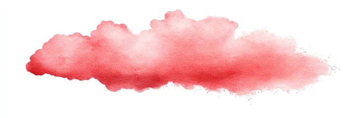 Obraz premium Red watercolor cloud, abstract texture, design element, background