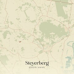 Vintage map of Steyerberg, Germany.