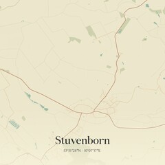 Vintage map of Stuvenborn, Germany.