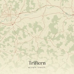 Vintage map of Triftern, Germany.