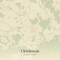 Vintage map of Ulrichstein, Germany.