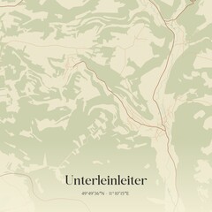Vintage map of Unterleinleiter, Germany.