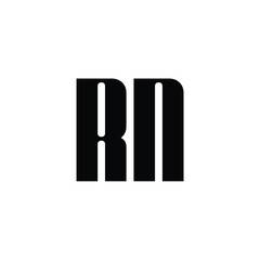 RN monogram logo design letter text name symbol monochrome logotype alphabet character simple logo
