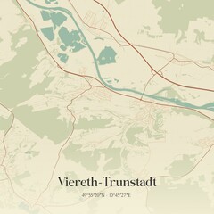 Vintage map of Viereth-Trunstadt, Germany.