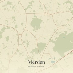 Vintage map of Vierden, Germany.