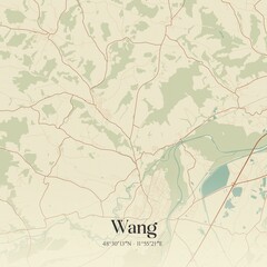 Vintage map of Wang, Germany.