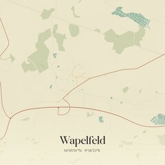 Vintage map of Wapelfeld, Germany.