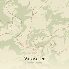 Vintage map of Waxweiler, Germany.