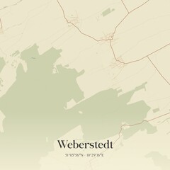 Vintage map of Weberstedt, Germany.
