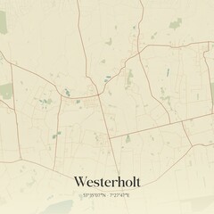 Vintage map of Westerholt, Germany.