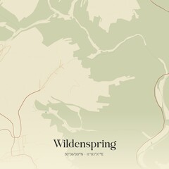 Obraz premium Vintage map of Wildenspring, Germany.