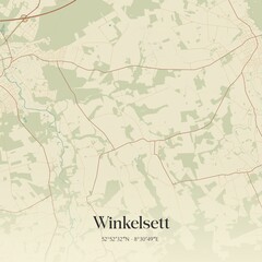 Vintage map of Winkelsett, Germany.