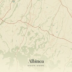 Vintage map of Albinea, Italy.
