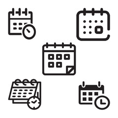 Calendar vector icon set