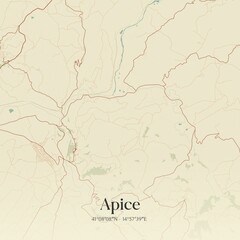 Vintage map of Apice, Italy.
