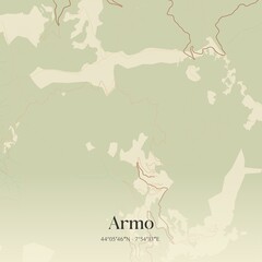 Vintage map of Armo, Italy.