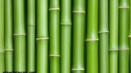 Fototapeta premium Lush Green Bamboo Stalks Closeup Texture Image