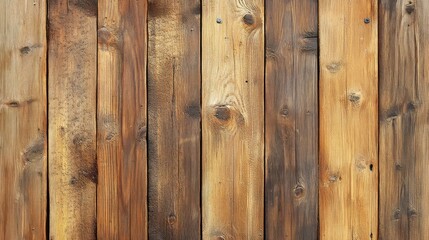 Naklejka premium Rustic Wooden Wall Texture: A Collection of Brown and Golden Wood Planks