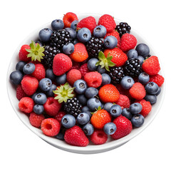 Obraz premium berries in a bowl white background