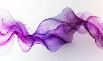 Fototapeta premium Abstract purple waves, iridescent design, 3d render, Generative AI